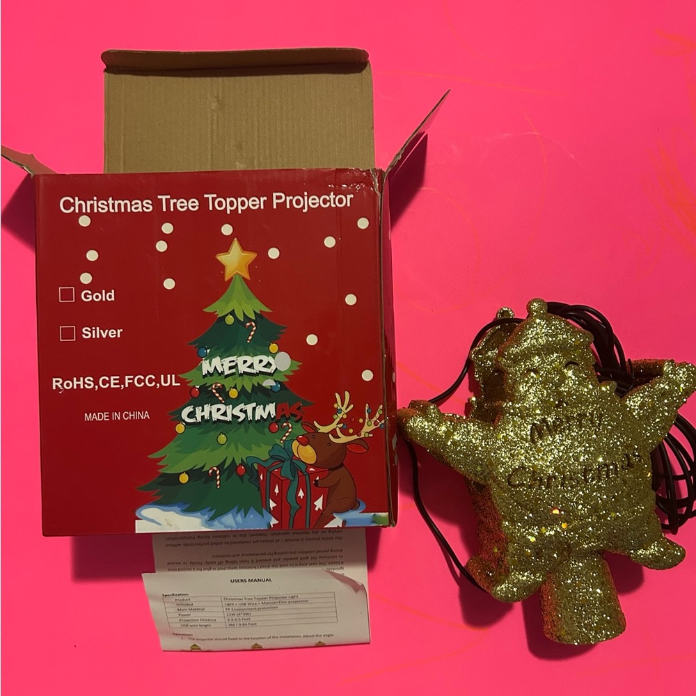 Gold Christmas‎ Tree Topper Projector